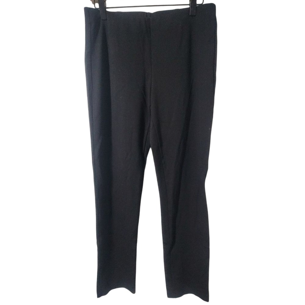 Eileen Fisher Women's Black Italian Fabric Pull On Stretch Pants Size Small